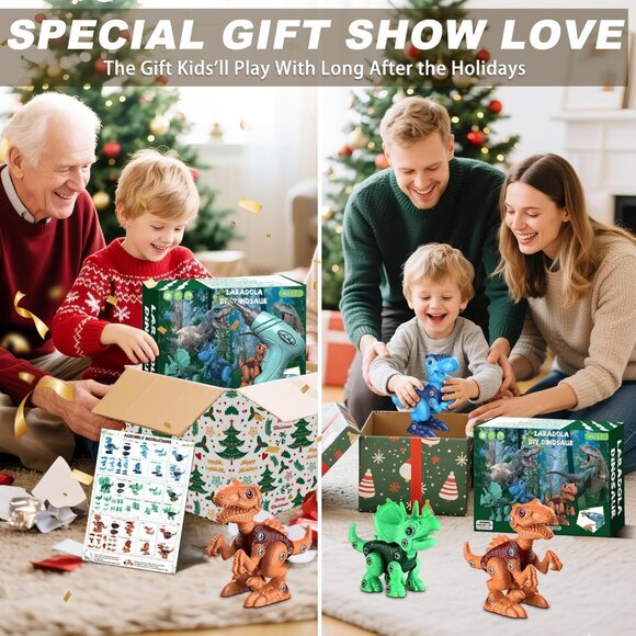 Dinosaur Toys for 3 4 5 6 7 8 Year Old Boys, Take Apart Dinosaur Toys for Kids 3 - Picture 7 of 8